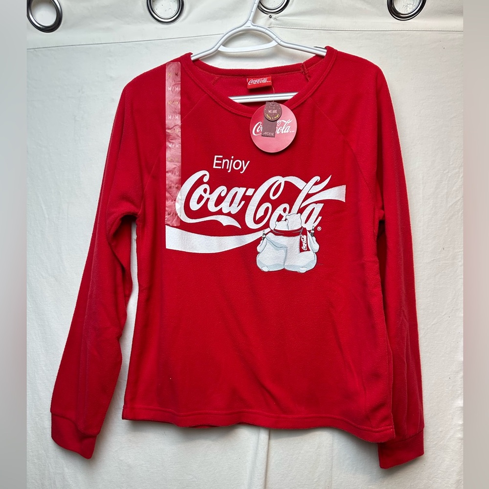 Coca Cola Size M Red Long Sleeve Shirt